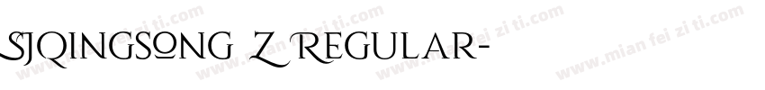 SJqingsong Z Regular字体转换